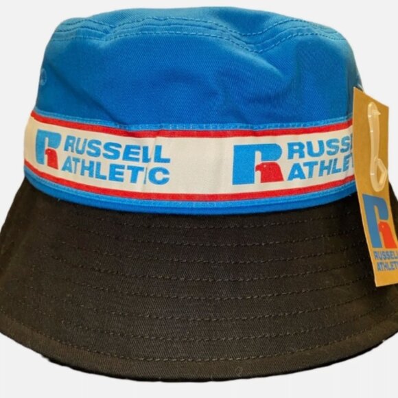 New With Tag Mens Russell Athletic Blue Black bucket hat cap Boat Rain - Picture 1 of 4